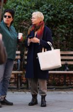 MICHELLE WILLIAMS and JENNY SLATE on the Set of Dying for Sex 03/14/2024