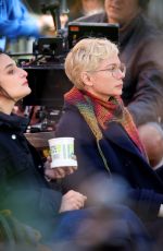 MICHELLE WILLIAMS and JENNY SLATE on the Set of Dying for Sex 03/14/2024