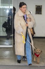 MILLIE BOBBY BROWN Out with Her Dog in New York 02/29/2024