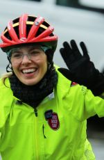 MOLLIE KING Completes Day 2 of Her 500K 5 Day Cycle Ride in Aid of Red Nose Day 03/12/2024