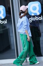 MYLEENE KLASS in a Striped Shirt and Green Trousers Out in London 03/03/2024