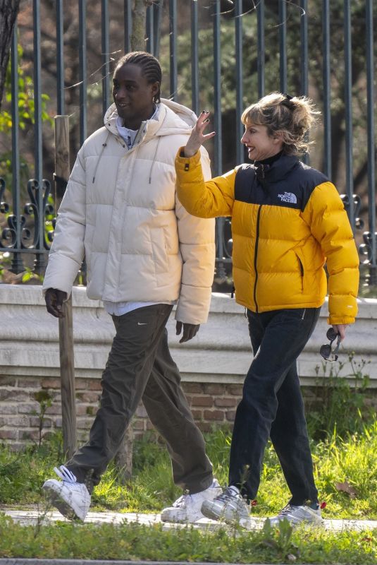 NAJWA NIMRI and Jose Mendes Vieira Out in Madrid 03/07/2024