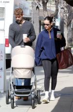 NATALIE JOY and Nick Viall with Their Baby in Studio City 03/29/2024