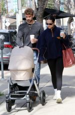 NATALIE JOY and Nick Viall with Their Baby in Studio City 03/29/2024
