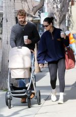 NATALIE JOY and Nick Viall with Their Baby in Studio City 03/29/2024