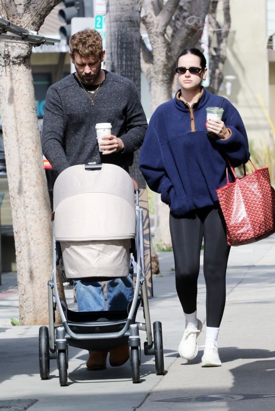 NATALIE JOY and Nick Viall with Their Baby in Studio City 03/29/2024