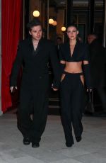 NICOLA PELTZ and Brooklyn Beckham Leaves La Reserve Hotel in Paris 03/03/2024