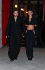 NICOLA PELTZ and Brooklyn Beckham Leaves La Reserve Hotel in Paris 03/03/2024