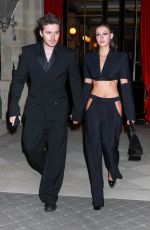 NICOLA PELTZ and Brooklyn Beckham Leaves La Reserve Hotel in Paris 03/03/2024