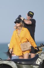NINA AGDAL Has Lunch in Miami Beach 03/09/2024