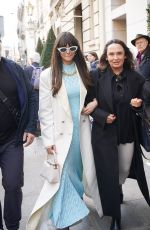 NINA DOBREV Arrives at Her Hotel in Paris 03/04/2024