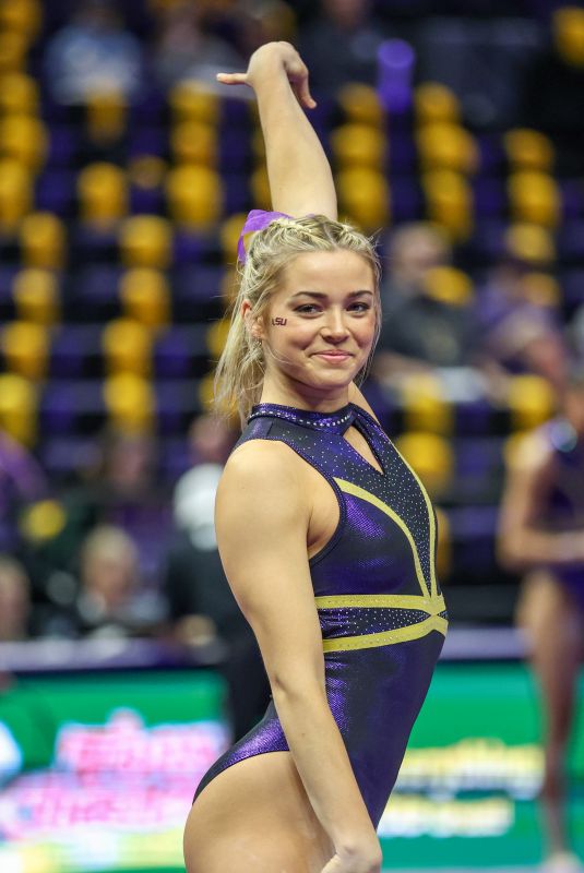 OLIVIA DUNNE at Alabama vs LSU Gymnastics Meet in Baton Rouge 03/01/2024