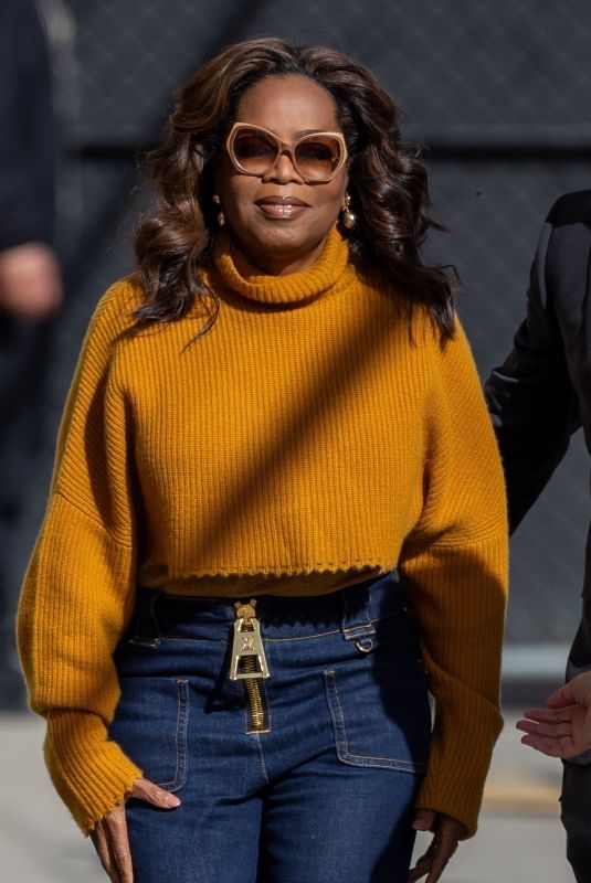 OPRAH WINFREY Arrives at Jimmy Kimmel Live 03/14/2024