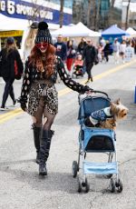 PHOEBE PRICE Takes Her Dog Out for a Sunday Stroll in Studio City 03/03/2024