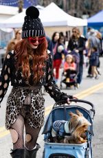 PHOEBE PRICE Takes Her Dog Out for a Sunday Stroll in Studio City 03/03/2024