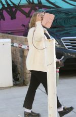 Pregnant HILARY DUFF Leaves a Hair Salon in Los Angeles 03/08/2024