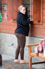 Pregnant HILARY DUFF Visiting a Vet in Los Angeles 02/12/2024