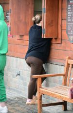 Pregnant HILARY DUFF Visiting a Vet in Los Angeles 02/12/2024