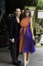 Pregnant RHIAN SUGDEN Arrives for Her Baby Shower at The Ivy Restaurant in Manchester 03/16/2024