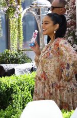 Pregnant VANESSA HUDGENS at a Caliwater Event at The Grove in Los Angeles 03/15/2024