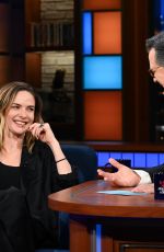 REBECCA FERGUSON at Late Show with Stephen Colbert in New York 02/29/2024