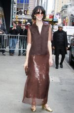 REBECCA HALL Leaves Times Square Studios in New York 03/20/2024
