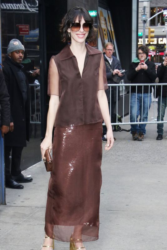 REBECCA HALL Leaves Times Square Studios in New York 03/20/2024