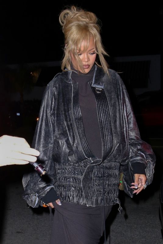 RIHANNA Arrives at a Charity Event at Little Door in West Hollywood 03/26/2024