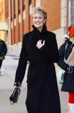 ROBIN WRIGHT Leaves CBS Studios in New York 02/29/2024
