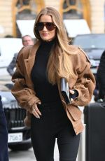 ROSIE HUNTINGTON-WHITELEY Arrives at Rabanne Fashion Show at Paris Fashion Week 02/29/2024