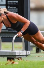 SARA MESA at an Outdoor Gym Workout in Sydney 03/23/2024