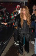 SHAKIRA Leaves Carbone Restaurant in New York 03/30/2024