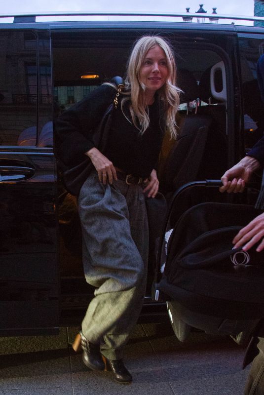 SIENNA MILLER Arrives at Ritz Hotel in Paris 02/28/2024