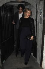 SIENNA MILLER Leaves Cara Delevingne