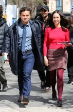 SOFIA CARSON and Sebastian De Souza on the Set of The Life List in New York 03/18/2024