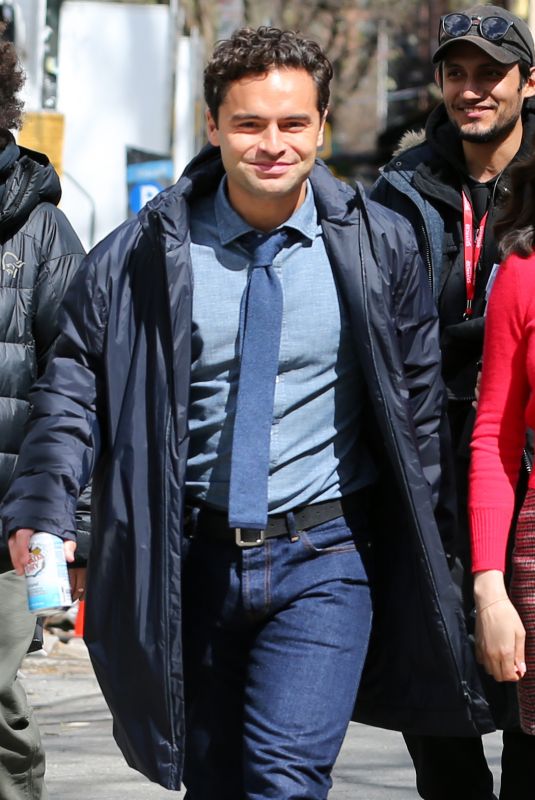 SOFIA CARSON and Sebastian De Souza on the Set of The Life List in New York 03/18/2024
