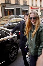 SOPHIE TURNER Arrives at Her Hotel at Paris Fashion Week 03/04/2024
