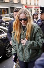 SOPHIE TURNER Arrives at Her Hotel at Paris Fashion Week 03/04/2024