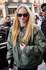 SOPHIE TURNER Arrives at Her Hotel at Paris Fashion Week 03/04/2024