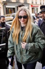 SOPHIE TURNER Arrives at Her Hotel at Paris Fashion Week 03/04/2024