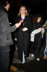SOPHIE TURNER Leaves Costes in Paris 03/04/2024