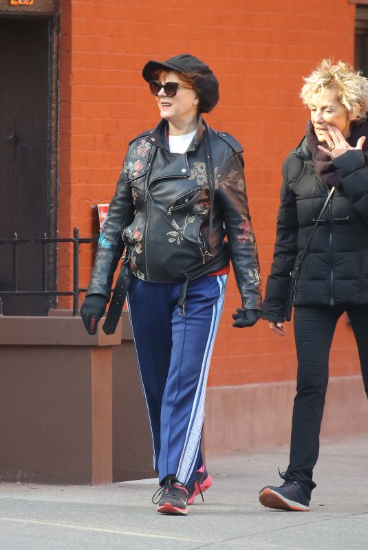 SUSAN SARANDON Out with a Friend in New York 03/04/2024