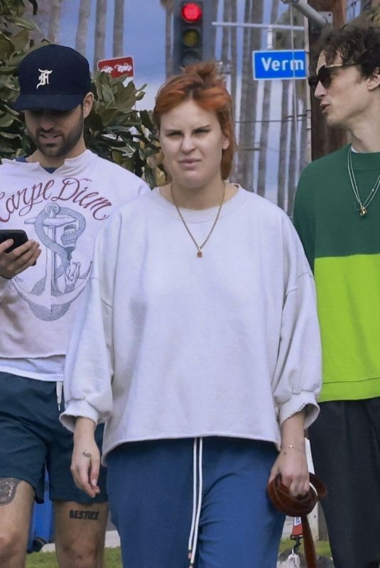 TALLULAH WILLIS Out with New Boyfriend and a Friend in Los Feliz 03/01/2024