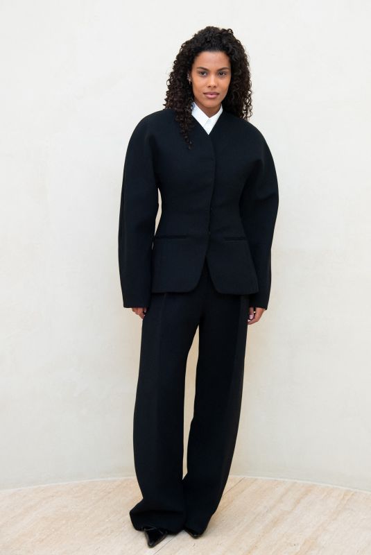 TINA KUNAKEY at PFW Simon Jacquemus Medal Photocall in Paris 03/02/2024
