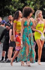 VANESSA HUDGENS on the Set of Bad Boys 4 in Miami 03/01/2024