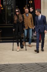 VICTORIA BECKHAM and Her Family Leaves Their Hotel in Paris 03/03/2024