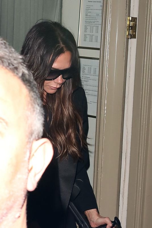 VICTORIA BECKHAM Night Out in London 03/13/2024