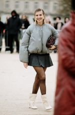 XENIA ADONTS Arrives at Loewe Fashion Show at Paris Fashion Week 03/01/2024