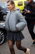 XENIA ADONTS Arrives at Loewe Fashion Show at Paris Fashion Week 03/01/2024