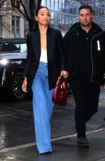 ZOE SALDANA After CBS Mornings Appearance in New York 03/28/2024